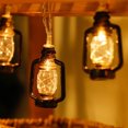 thumbnail image 4 of Solar String Lights Outdoor Waterproof,Christmas Decorative Outdoor String Lights,Black Lantern String Light,Retro Nostalgic Small Lantern Christmas,Outdoor Bar Decorative Light String,Kerosene Lamp, 4 of 6