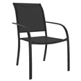 thumbnail image 2 of Mainstays Steel Outdoor Stacking Chair, Black, 2 of 10