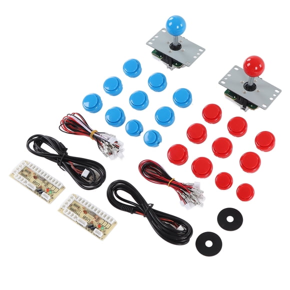 Arcade Game DIY Parts, Board Game Rocker Joystick Encoder Hardware For Entertainment Blue And Red