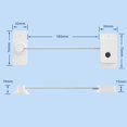 thumbnail image 3 of Intelligent Fingerprint Lock For Drawers, Cabinets, Refrigerators & for Windows - Keyless USB Rechargeable Security Device With Adjustable Steel Wire Cable For Home Office Storage(White), 3 of 7