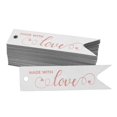 thumbnail image 1 of Inkdotpot Rose Gold Foil Paper Hang Tags Made With Love Text Favor Tags 100 Pieces, 1 of 6