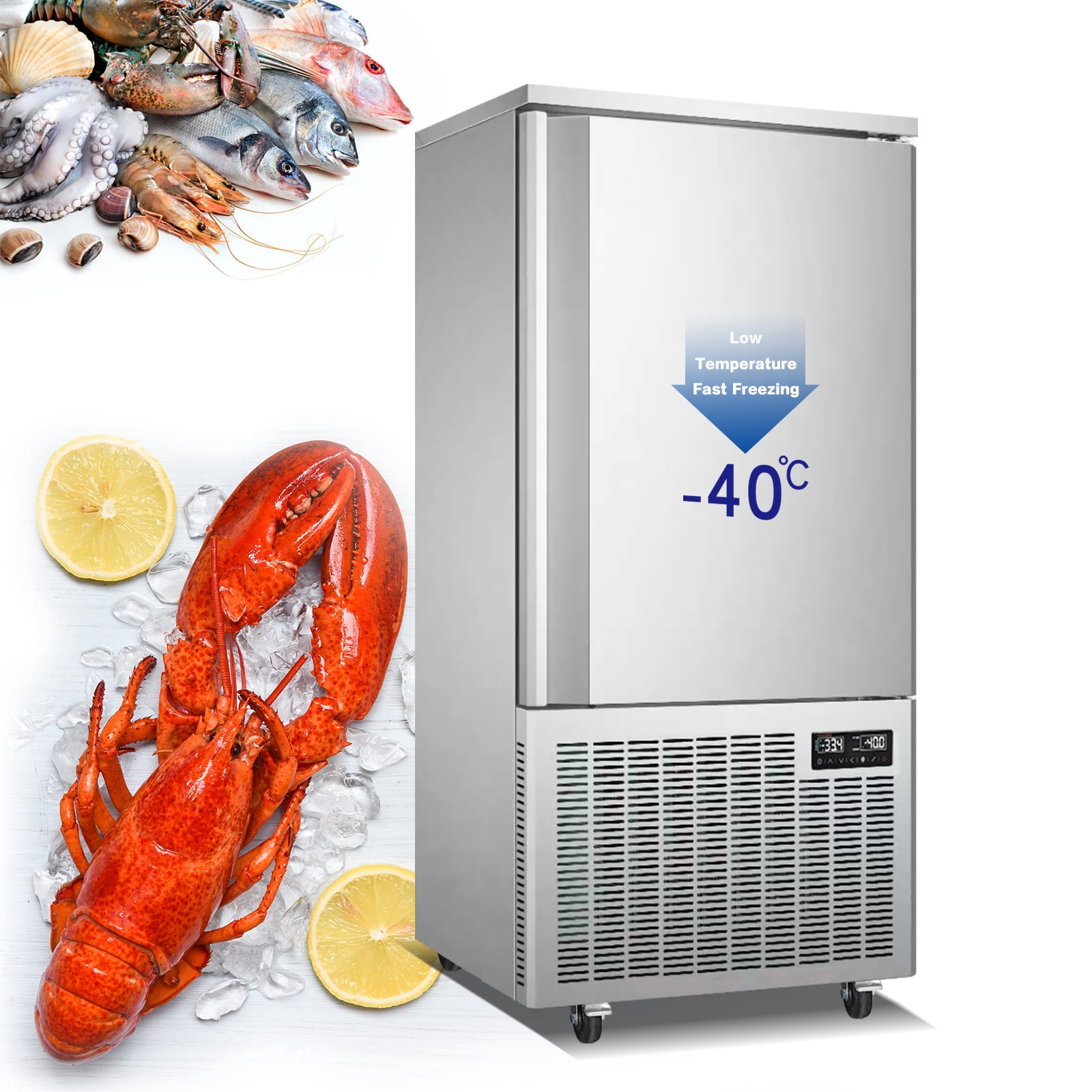 Kolice Refroidisseur et congélateur commercial 15 plateaux, congélateur à choc avec sonde alimentaire, utilisé dans les restaurants, boulangeries, écoles, hôtels, température minimale : -40C