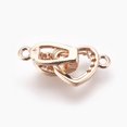 thumbnail image 3 of HLONK 5Set Brass Micro Pave Cubic Zirconia Fold Over Clasps Flat Round Clear Real Platinum Plated 32mm Inner  4.5mm, 3 of 3
