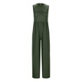 thumbnail image 1 of WILLBEST Vêtements d'Automne Femmes Combinaison Décontractée Taille Haute Ajustée avec Gilet Col Rond Jambe Grand Jambe Droite Combinaison Pantalon Velours Côtelé Femmes, 1 of 6
