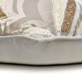 thumbnail image 2 of The HomeCentric Decorative Ivory & Dull Gold Pack of 2, 16"x16" (40x40 cm) Throw Pillows, Jacquard Silk Bead & Embroidery Throw Pillows For Couch, Abstract Pattern Modern Style Easter - Jahan, 2 of 3