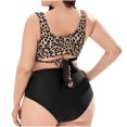 thumbnail image 3 of Sexy Swimwear for Women Plus Size Split Type Ruched Tummy Control Bathing Suit Swimwear Bikini Sexy Swimsuit on Clearance, 3 of 8