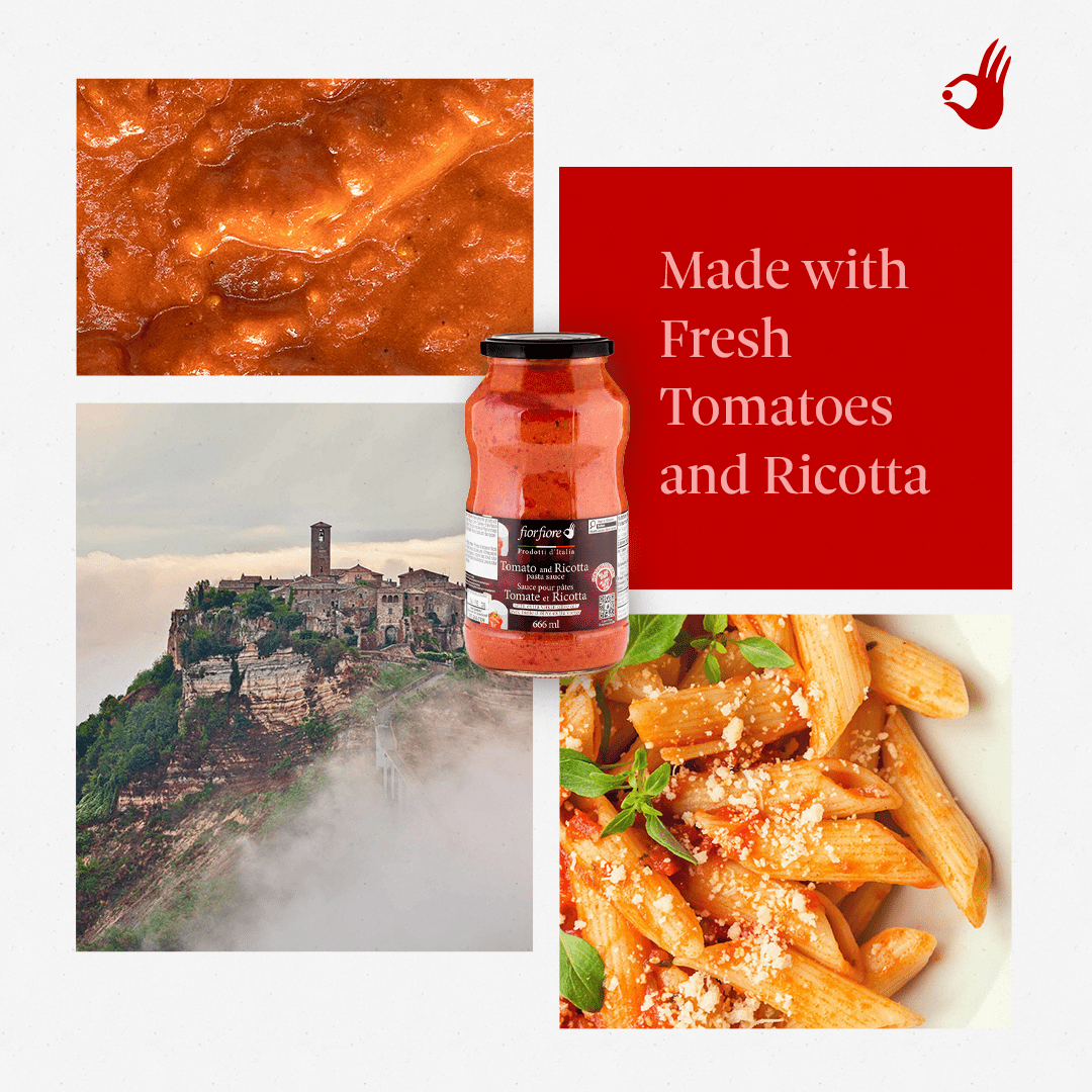 Fiorfiore Sauce pour pâtes tomates et ricotta 665ML