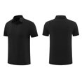thumbnail image 3 of Men's Quick-Dry Golf Shirt for Outdoor & Gym - Solid Color Moisture-Wicking Short Sleeve Button-Up Activewear, 3 of 3
