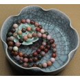 thumbnail image 3 of Natural Imperial Jasper Handmade Gemstone 8mm Round Beads Elastic Bracelet 7" Unisex, 3 of 3