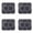 Grey 4Packs, variant on 8 Cavity Hamburger Bun Pan Non Stick Silicone Bread Loaf Baking Mould Perforated Homemade Buns, 29.8x25.5x3 cm, Grey 1Pack