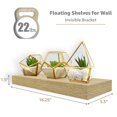 thumbnail image 2 of Sorbus 16" Floating Shelf Set - Wood Hanging Rectangle Wall Shelves (2-Pack), 2 of 6