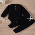 thumbnail image 3 of Newborn Baby Boy Girl Ribbed Romper and Pants Outfits Set 2PCS, 3 of 6