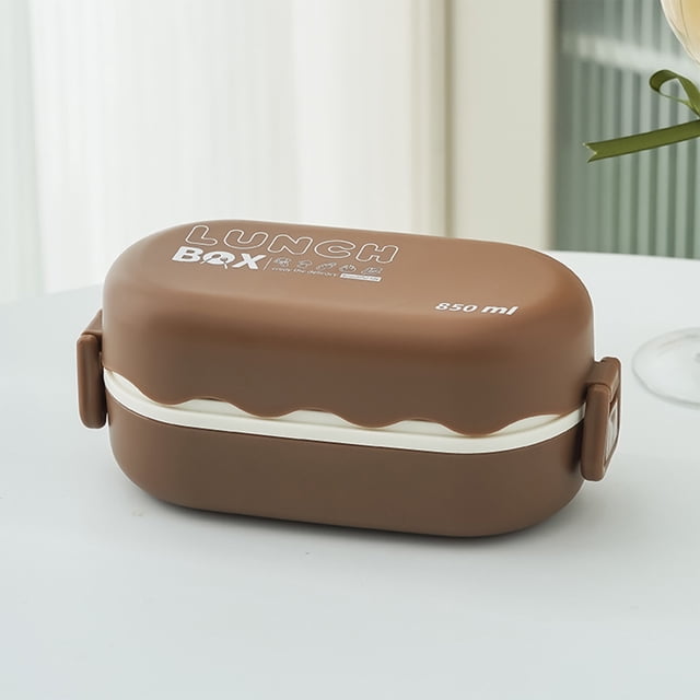 RXIRUCGD Two Layer Lunch Box For Kids Leak Proof Bento Box Microwave and Dishwasher Safe Lunch Container