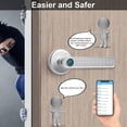 thumbnail image 3 of Serrure de Porte Intelligente Sans Clé, Serrure de Porte à Clavier avec Poignée, Serrure de Porte à Empreinte Digitale avec Contrôle Wi‐Fi via l'App Tuya, 3 of 7