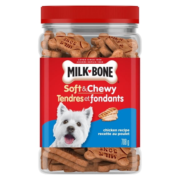 Milk-Bone régals tendres et fondants gâteries pour chiens poulet