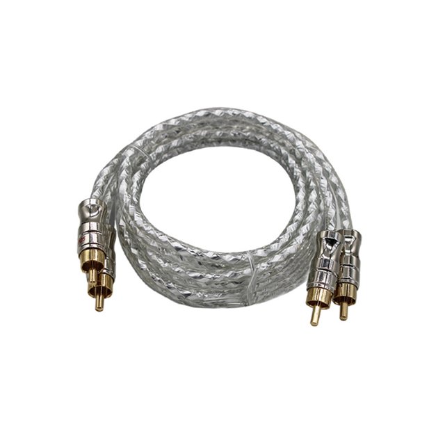 Car Audio Cable Pure Copper Metal Head Signal Cable Stereo Audio Speaker Wire Amp Amplifier Install RCA Subwoofer Sub Wiring