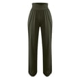 thumbnail image 4 of Yuyuzo Womens Plus Size Yoga Pants Belly Control Straight Leg Slacks Solid Color Basic Lounge Wear Trousers, 4 of 6