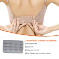thumbnail image 2 of Langgg Extension Strap Bra Extenders Buckle 4 Hook Breathable Practical Accessories Adjustable Replacement 3 Rows Underwear silver gray, 2 of 5