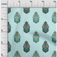 thumbnail image 1 of oneOone Georgette Viscose Baby Blue Fabric Floral & Paisley Block Craft Projects Decor Fabric Printed By The Yard 42 Inch Wide, 1 of 4