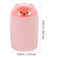 thumbnail image 3 of Poubelle Compacte Rose avec Couvercle pour Chambres d'Adultes, 3 of 8