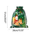 thumbnail image 2 of Christmas Decorations Clearance！Drawstring Christmas Gift Bag Candy Party Santa Snowman Wrapping Bag Plastic Bag, 2 of 2