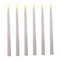 thumbnail image 4 of HLONK 6 Pcs Light for Halloween Long Pole LED Taper Candles Rechargeable Father White, 4 of 8