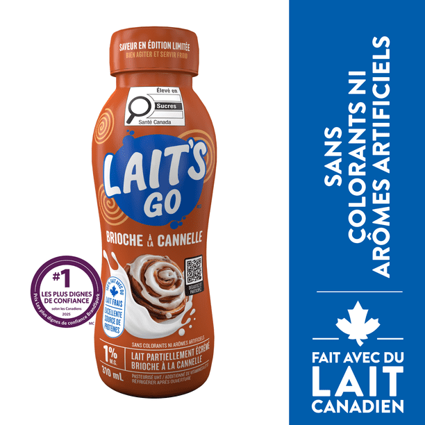 Milk2Go 1% M.F. Cinnamon Bun Limited Edition Partly Skimmed Milk