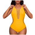 thumbnail image 2 of iTNHFP Plus Size Swimwear Cover Up Women's Swimwear Tankini 2 Piece Normal Swimsuit Backless 2 Piece Printing Adjustable Print Color Padded Strap Bathing Suits trendy Vacation Beach Wear 1583, 2 of 6