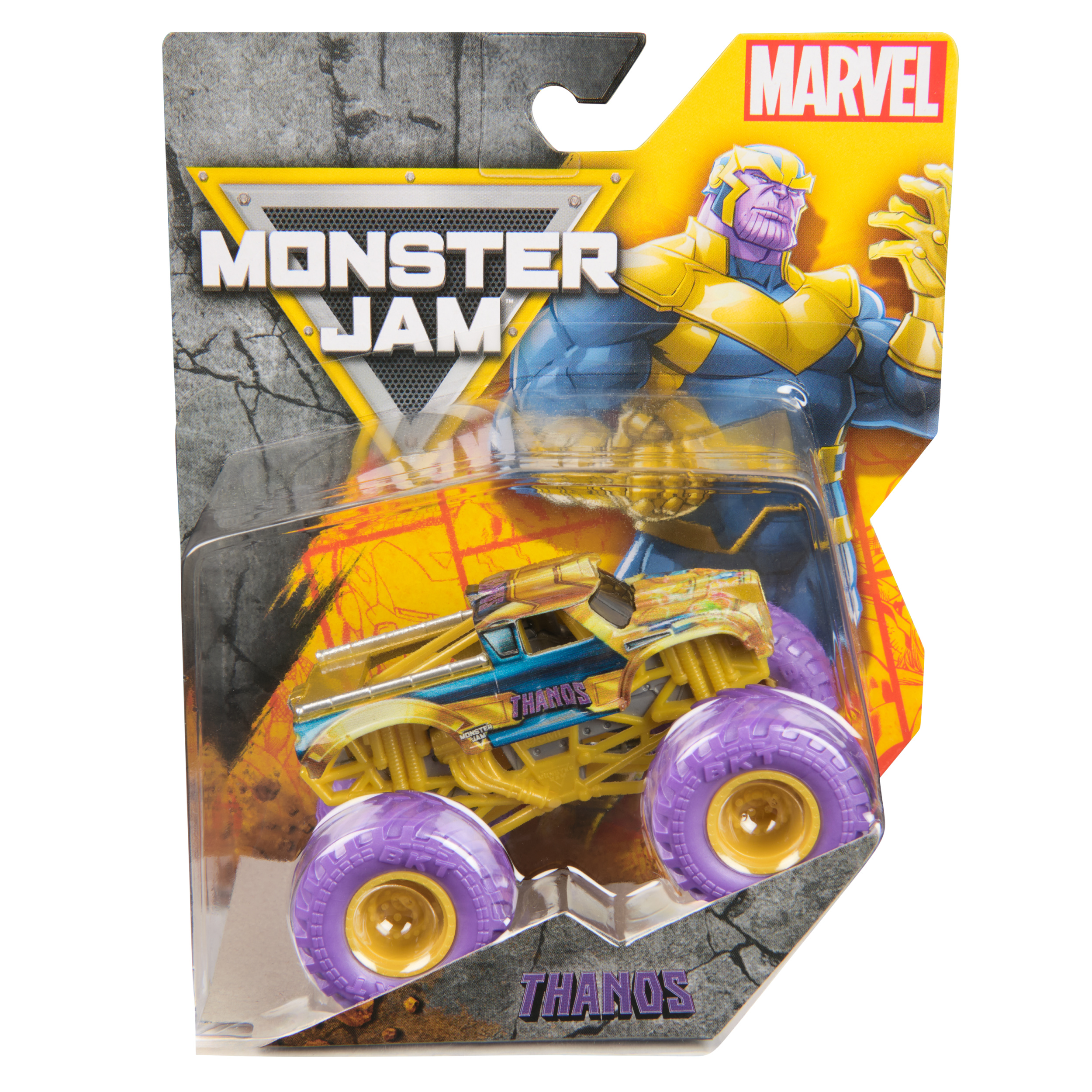 Monster Jam, Marvel Official Thanos Monster Truck, Die-Cast Vehicle, 1:64 Scale, Super Hero Kids Toys for Boys Ages 3 and up