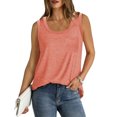 thumbnail image 4 of Liquidation d'Économies! Hauts pour Femmes Grande Taille, Blouse d'Été à Manches Courtes pour Femmes, T-shirt à Manches Courtes Uni à Col Rond pour Femme, 4 of 4
