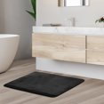 thumbnail image 2 of 1 Small Clara Clark Bath Mat Bathroom Rug - Absorbent Memory Foam Bath Rugs - Non-Slip, Thick, Cozy Velvet Feel Microfiber Bathrug, Plush Shower, Toilet- Floor Bathmats Carpet - Black - 17"x24", 2 of 6