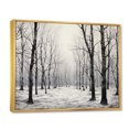 thumbnail image 2 of Designart Trees Oversized framed wall art decor, Tree Gold framed wall art, Grey Forest Woods , Grey Traditional Gold framed wall art, 32x24 inches Gold Frame, 2 of 5