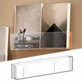 thumbnail image 1 of Clear Wall Mounted Bookshelf Living Room No Punch Storage Organizer Magazine Rack Childrens Picture Book Shelf Spice Jar Holder Clear Plastic Design, 1 of 7
