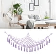 thumbnail image 4 of Stuffed Animal Storage Net, Easy To Install  Space Saving Tassel Toys Storage Hammock  For Bedroom Light Purple, 4 of 8
