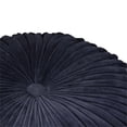 thumbnail image 4 of Simpli Home Renee Pouf Rond Bohème en Tissu de Velours Bleu Marine, 4 of 6