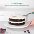 thumbnail image 4 of U-Taste Offset Spatulas Set of 3, 420 Stainless Steel Metal Angled Icing Spatula Spreader Smoother with 6/8/10 inches Length Blade and PP Plastic Handle for Cake Decorating Frosting Baking (Aqua Sky), 4 of 9