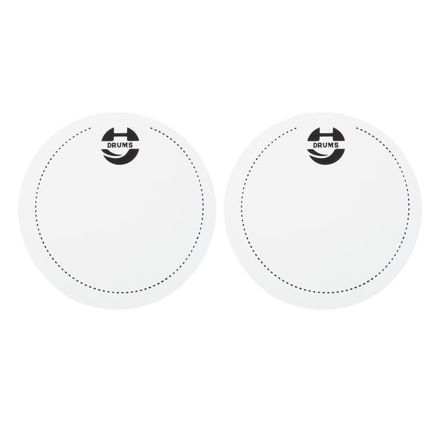 FRCOLOR Drum Kit Supplies 2Pcs Percussion Drum Set Anti-collision Reinforcement Sticker Single Step Sticker,2.56"X2.56"X0.04"