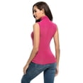 thumbnail image 2 of Womens Sleeveless Solid Slim Fit Turtleneck Tee Shirt Top Blouse, 2 of 3