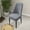 Black, variant on Half Round Elastic Dining Chair Cover, Xinsrenus Soft Stretchy Flock Cushion Backrest Protector, Universal Fit Household Chair Cover for Kitchen Living Room with Machine Washable, Sky Blue
