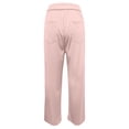 thumbnail image 4 of Women's Work Pants - High Elastic Waisted Trousers - Straight Wide Leg Button Down Casual Pants, 4 of 5