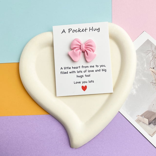 Amzcrzy Holiday Ecorations Cute Bow Pocket Blessing Message Card Phone Back Sticker Refrigerator Sticker Potted Decoration Fake Flowers Fall Decorations for Home Fake Plants Fall Decorations