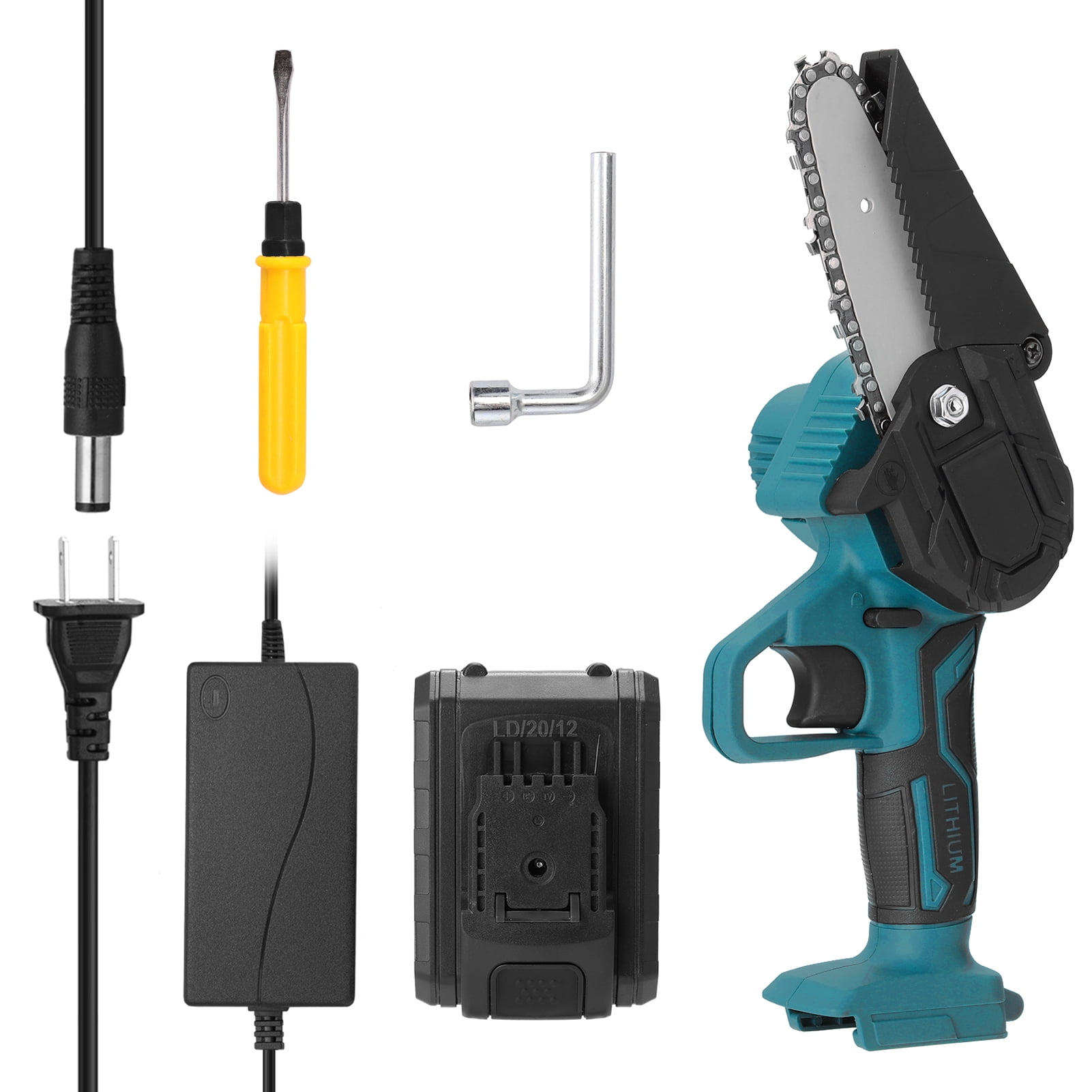 21V Portable Mini Electric Pruning Saws Rechargeable Small Wood Spliting Chainsaw One-handed Woodworking Tool for