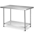 thumbnail image 1 of Gymax 30'' x 48'' Stainless Steel Food Prep & Work Table Commercial Kitchen Table Silver, 1 of 10