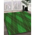 thumbnail image 3 of Ahgly Company Tapis Rond Lavable en Machine Intérieur Transitionnel Vert Émeraude Profond, 5 Pieds Rond, 3 of 7