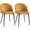 Yellow, variant on HOMCOM Dining Chairs Set of 2, Mid-Back Velvet-touch Upholstery Side Chair