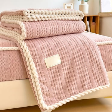 Nilvkv Blanket Extra Thick Flannel Fleece Blanket With Double Layer Ideal office Nap Cover Warm Cozy Blanket for Bed or Couch(78.74x59.06in)
