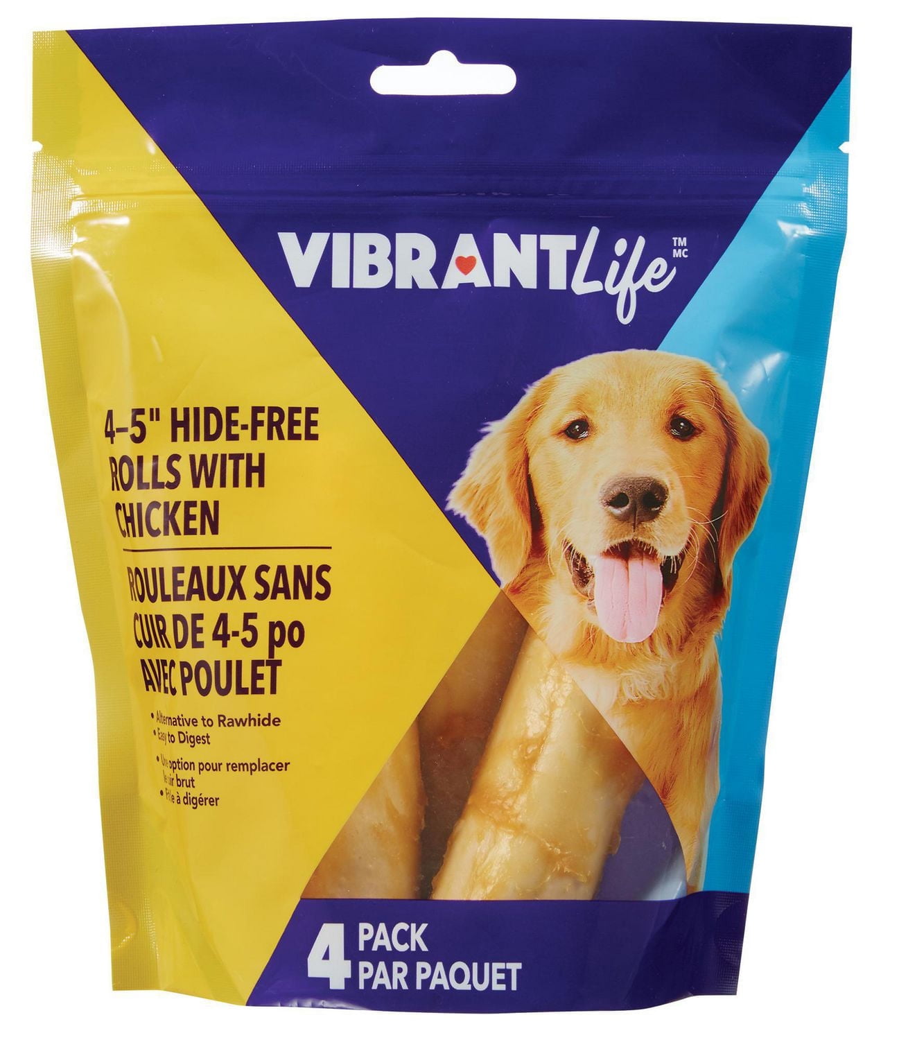 Vibrant Life 4-5" HIDE-FREE with Chicken Small, Rawhides