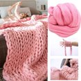 thumbnail image 2 of Hand Arm Knitting Blanket Thick DIY Chunky Yarn Roving Knitted Blanket Bulky Yarn Winter Warm, 2 of 8