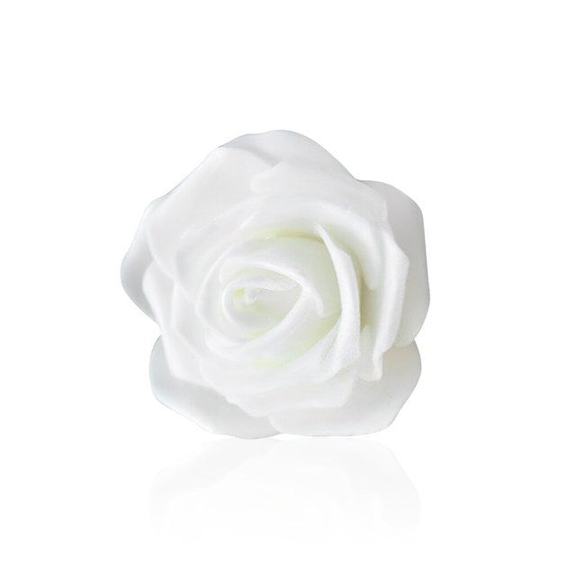 ziyahi Pack of 50 Artificial Bionic Flowers PE Foam Simulation Roses Fake Flower Decorations Wedding Party Engagement Presents White
