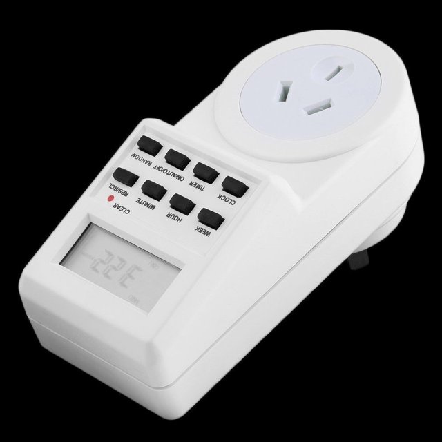 7 Day Digital Electronic LCD Plug-in 12/24 Hour Timer Switch Plug Socket